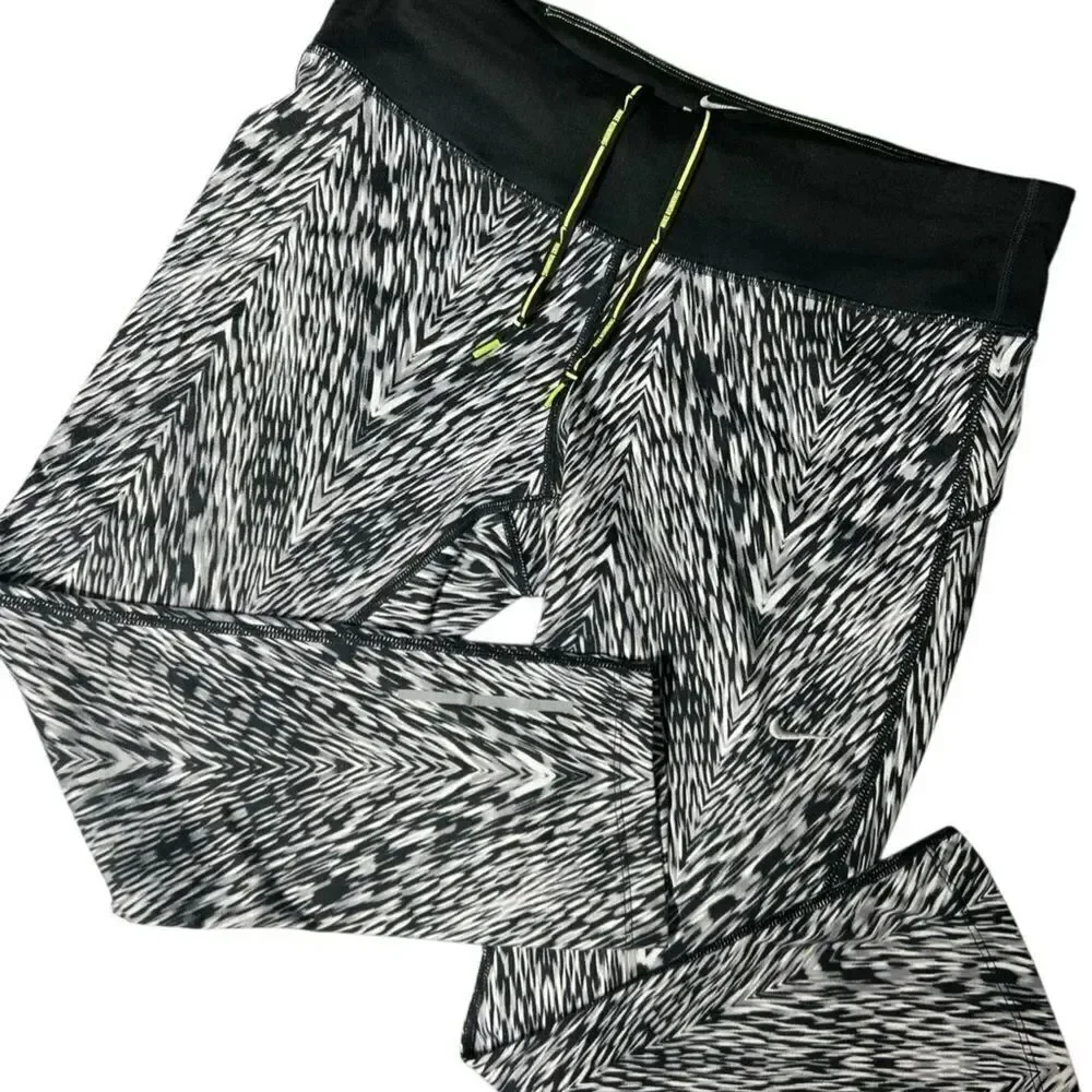 Nike Womens Epic Run Printed Dri fit Capri Leggings Size Medium
